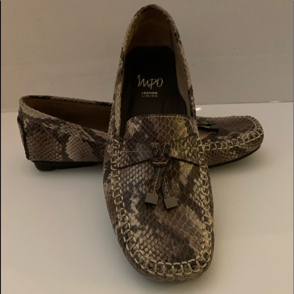 Impo Shoes - Impo Dario Python Leather Slip On Loafers